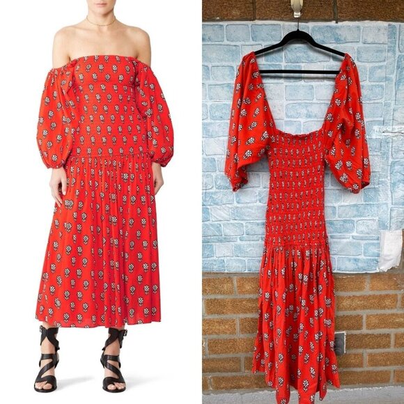 RHODE Harper Smocked Printed floral size xs - Picture 1 of 15